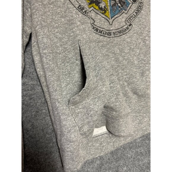Harry Potter womens M Hogwarts Crest Grey Hoodie - Picture 6 of 16